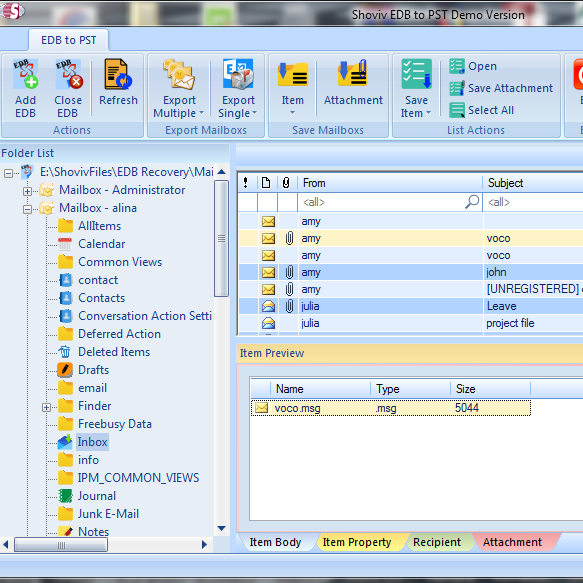 Shoviv EDB to PST Converter